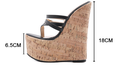 Sandalias de Cuña Alta 16cm para Mujer - Elegancia y Comodidad - Image 7