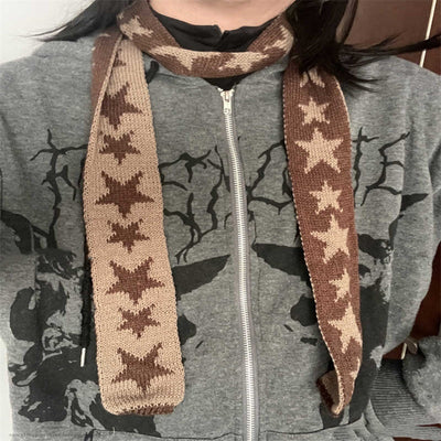 Bufanda Tejida con Estrellas para Otoño e Invierno - Image 2