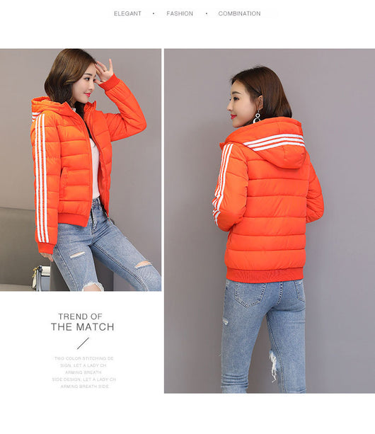 Chaqueta de Algodón Corta con Capucha - Abrigo Slim Fit para Invierno - Image 38