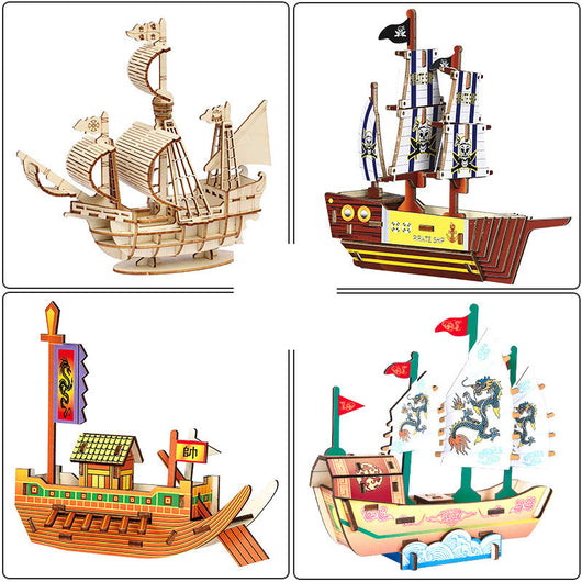Maqueta de Barco Pirata de Madera Armado - Decoración Coleccionable - Image 8