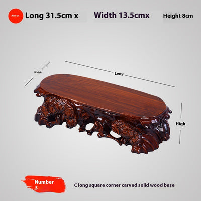 Base de Madera Maciza para Adornos con Surcos Personalizables - Image 8