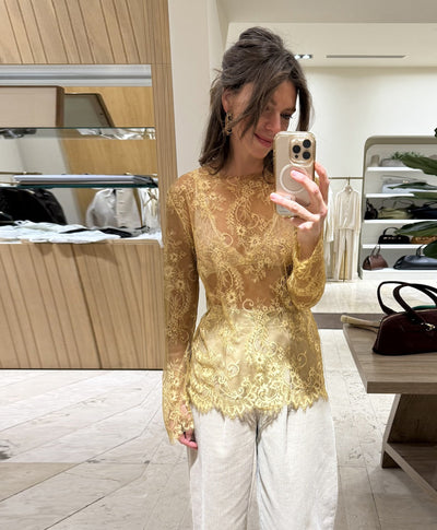 Blusa de Encaje Elegante y Sensual Estilo Francés - Image 11