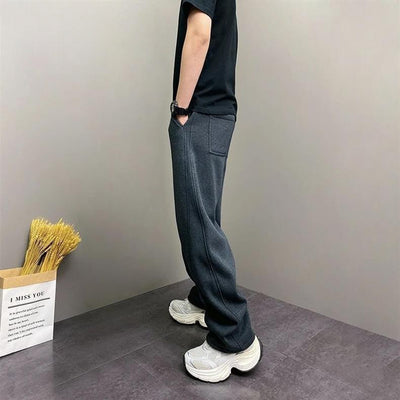 Pantalones Casuales Rectos con Forro Polar Grueso para Hombre - Image 14