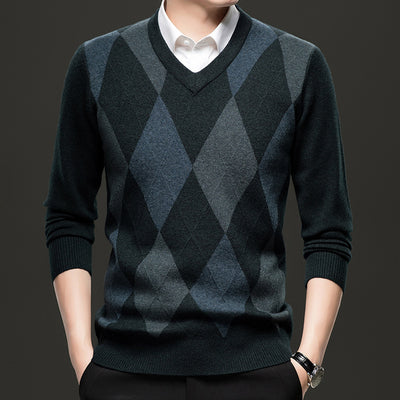 Suéter Casual de Cuello en V para Hombre - Tejido Premium - Image 7