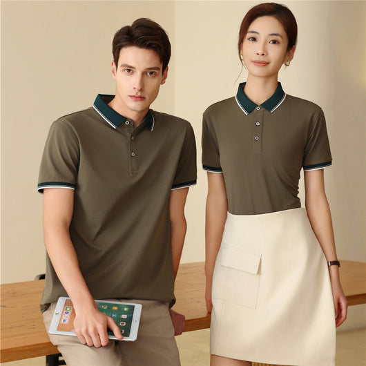 Polo Elástico de Algodón con Combinación de Colores - Image 33
