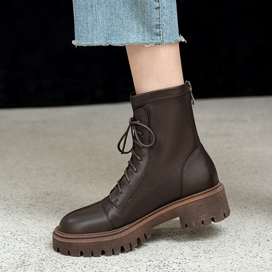 Botas Martin Mujer Suela Gruesa Estilo Británico - Image 6