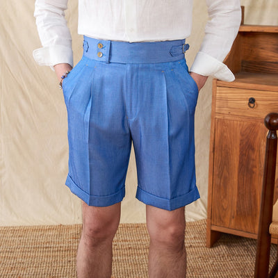 Shorts de Algodón Vintage Antiárrugas