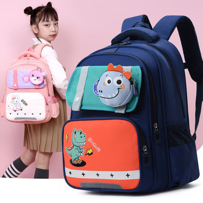 Mochila Escolar Infantil Gran Capacidad con Protección Dorsal Dinosaurio - Image 3