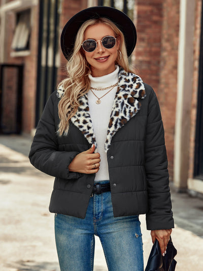 Abrigo Acolchado de Algodón con Cuello Tipo Polo para Mujer - Image 13