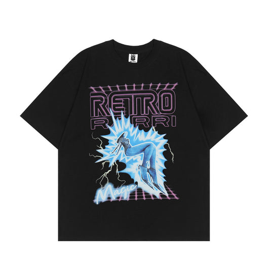 Camiseta Estampada con Caracteres para Hombre - Corte Europeo