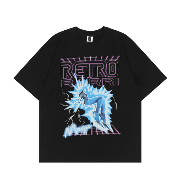 Camiseta Estampada con Caracteres para Hombre - Corte Europeo