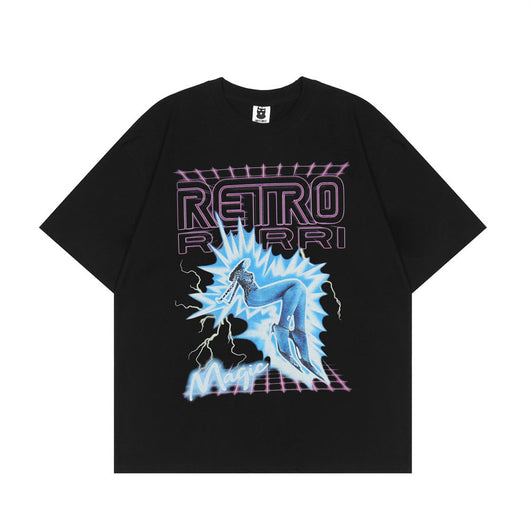 Camiseta Estampada con Caracteres para Hombre - Corte Europeo