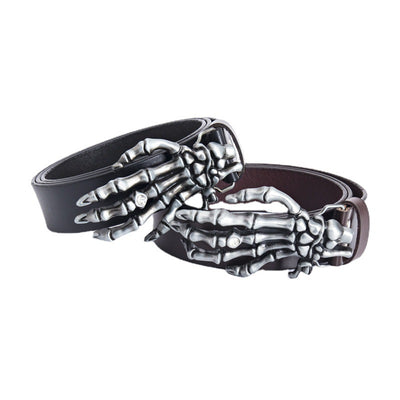 Cinturón de Cuero para Hombre Calavera Cabeza Grande Motociclista - Image 8