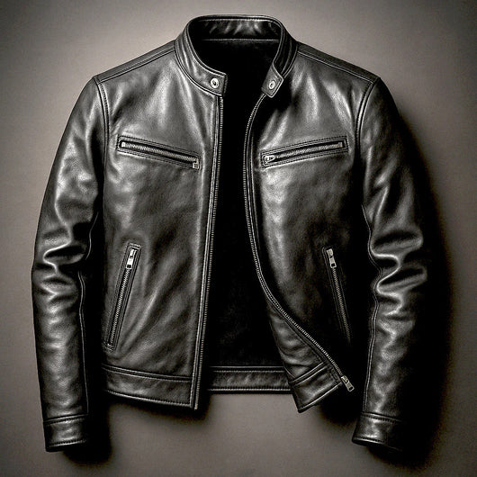 Chaqueta de Cuero PU para Motociclista con Cuello Alzado - Image 6