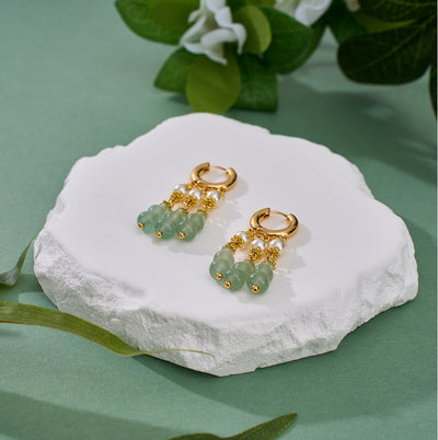 Aretes Retro Lujo Ligero con Perlas en Gota de Agua - Image 10