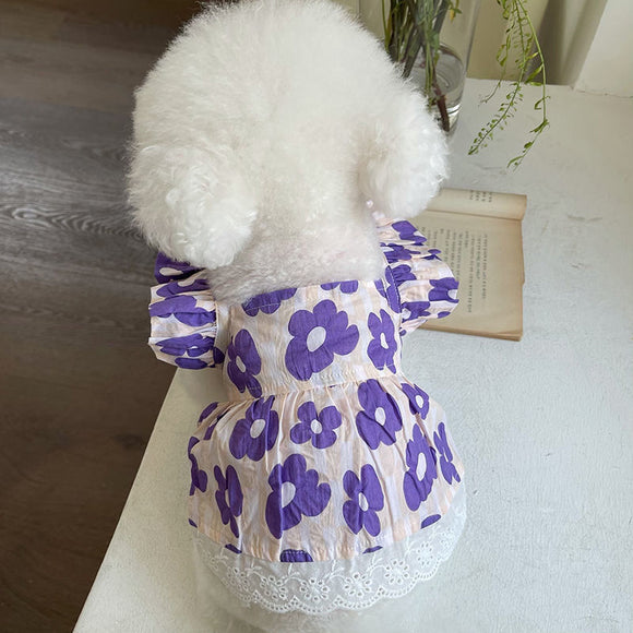 Vestido Floral para Mascotas - Perros y Gatos