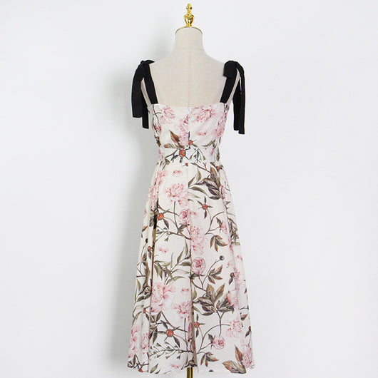 Vestido Cintura Ajustable con Cordones y Estampado Teñido - Image 7