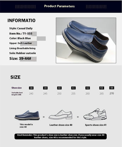 Zapatos Casuales de Cuero Impermeables y Ligeros para Hombre - Image 16