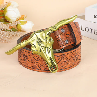 Cinturón para Hombre con Hebilla Cabeza de Vaca - Image 7