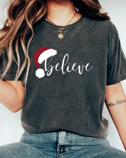 Playera Vintage Santa Claus Efecto Desteñido de Algodón - Image 3