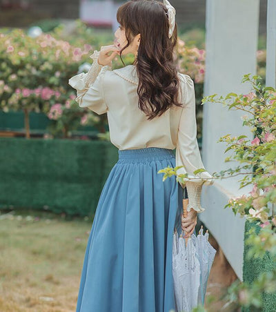Conjunto de Vestido A con Cuello de Muñeca para Mujer - Image 10