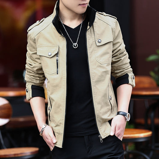 Abrigo Coreano de Algodón para Hombre Talla Grande - Image 8