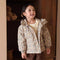 Abrigo Acolchado Niña Estilo Coreano con Diseño Floral - Chaqueta Térmica Infantil Elegante
