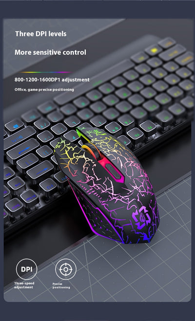 Ratón Gaming Inalámbrico Dual Mode 2.4GHz Recargable con Luz LED Respirable - Image 11