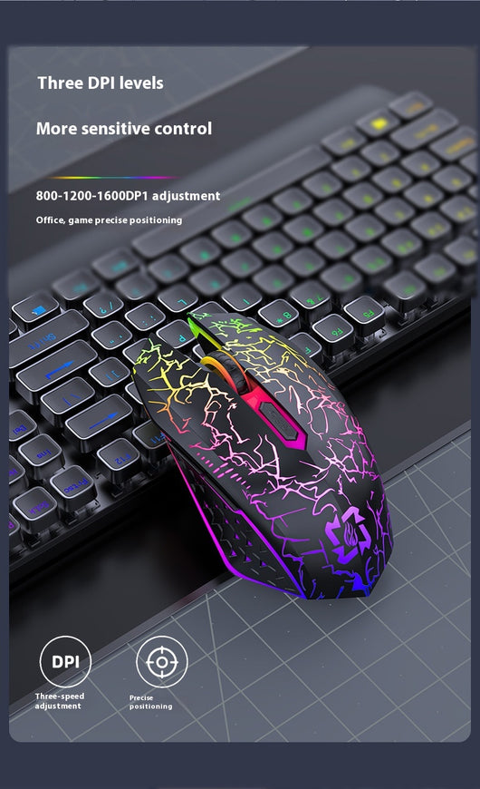 Ratón Gaming Inalámbrico Dual Mode 2.4GHz Recargable con Luz LED Respirable - Image 11