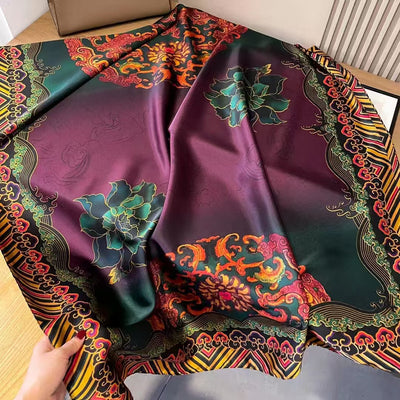 Pañuelo Largo de Satén Xiang Yun con Estampado Coreano - Image 13