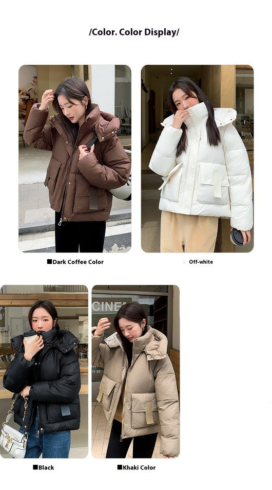 Chaqueta Acolchada de Plumas para Mujer con Capucha - Corta y Elegante - Image 10