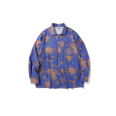 Camisa Retro Tie-dye Manga Larga para Hombre Tide Brand - Diseño Artístico - Image 14