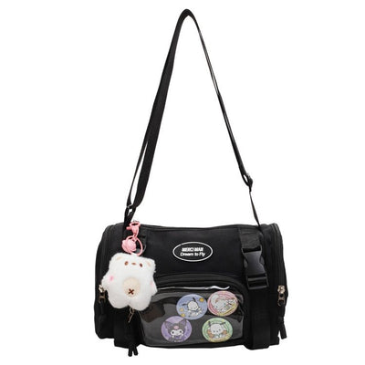 Bolsa Crossbody Transparente Estilo Preppy - Image 9