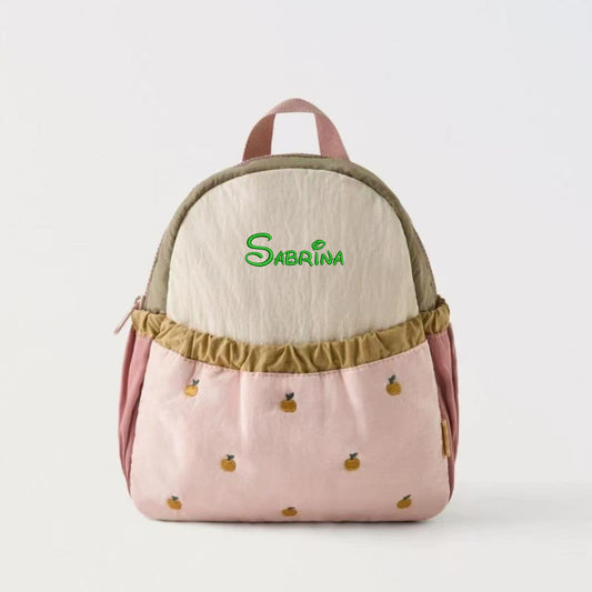 Mochila Escolar Infantil con Bordado de Manzana Cute Spliced Mini - Image 2