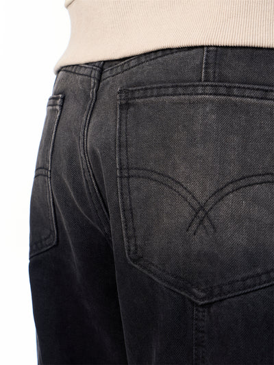 Pantalones Vaqueros Retro Negros Rectos Oversize para Mujer - Image 24