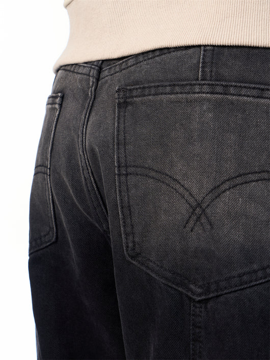 Pantalones Vaqueros Retro Negros Rectos Oversize para Mujer - Image 24