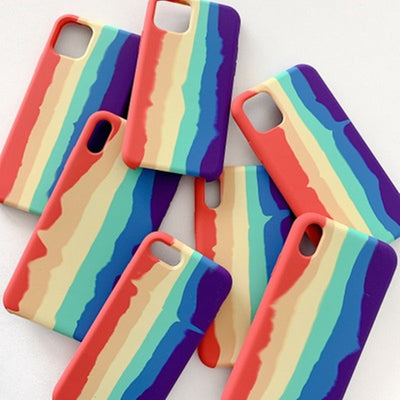 Funda de Silicona Líquida Arcoíris para Celular - Image 23