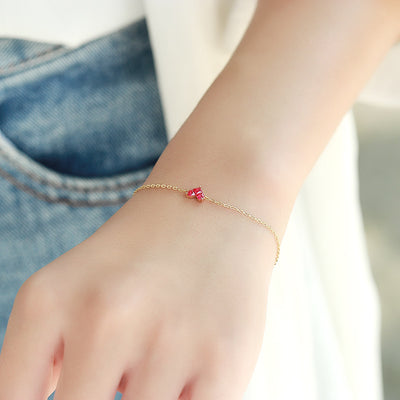 Pulsera de Circón con Diseño de Puntadas de Amor para Mujer - Image 10