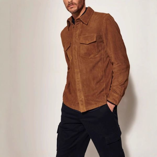 Chaqueta Noah de Gamuza para Hombre - Abrigo Elegante y Versátil