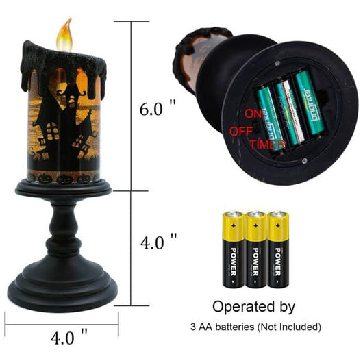 Lámpara Decorativa Halloween Castillo Calabaza con Velas LED - Image 2