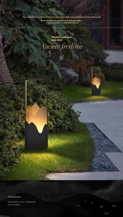 Lámpara Solar de Jardín Estilo Chino Moderno - Image 11