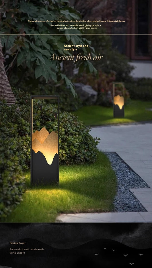 Lámpara Solar de Jardín Estilo Chino Moderno - Image 11