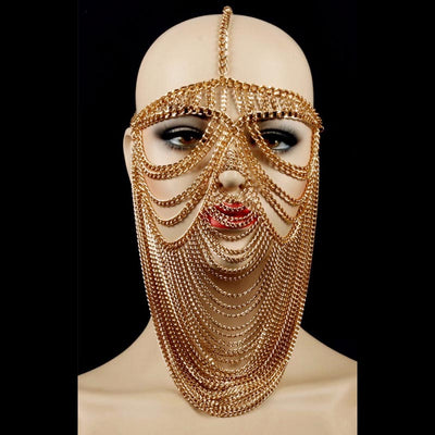 Accesorio de Escena Cadena de Frente Estilo Diosa - Diseño Europeo y Americano