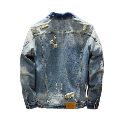 Chaqueta de Mezclilla Slim Fit con Detalles Rotos - Image 2