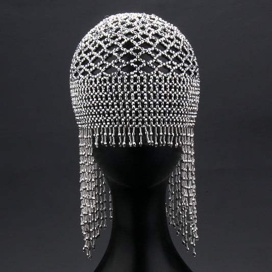 Tocado Danza Vientre Artesanal con Cuentas y Adornos para Cabello - Image 2