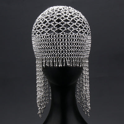 Tocado Danza Vientre Artesanal con Cuentas y Adornos para Cabello - Image 2