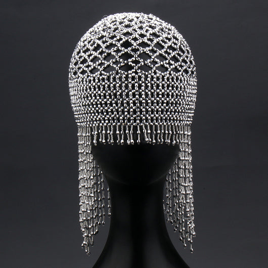 Tocado Danza Vientre Artesanal con Cuentas y Adornos para Cabello - Image 2