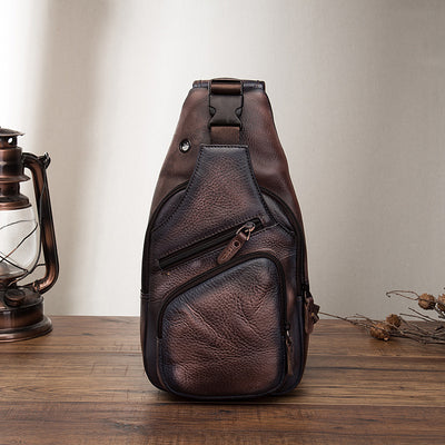Bolsa de Pecho en Cuero Genuino para Hombre - Image 9
