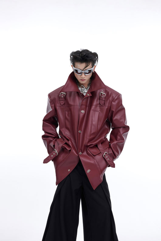 Chaqueta Roja de Diseño para Hombre - Image 3