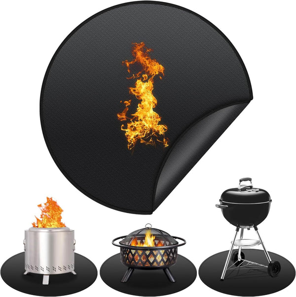 Tapete Redondo para Asador Resistente al Fuego y Altas Temperaturas